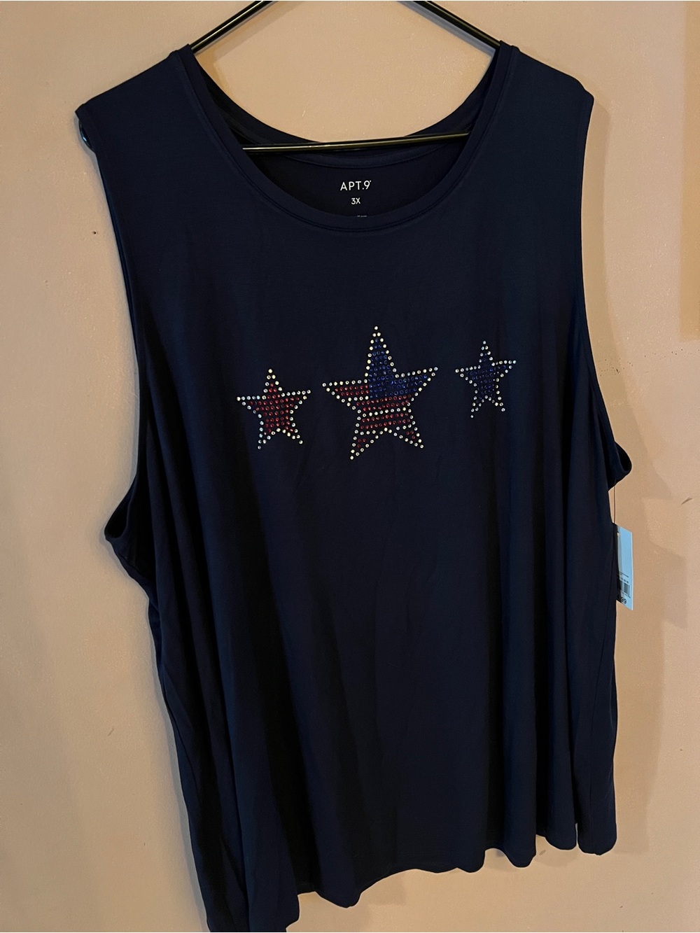 APT 9 women’s sleeveless patriotic top, NWT, size 3X - Picture 3 of 8